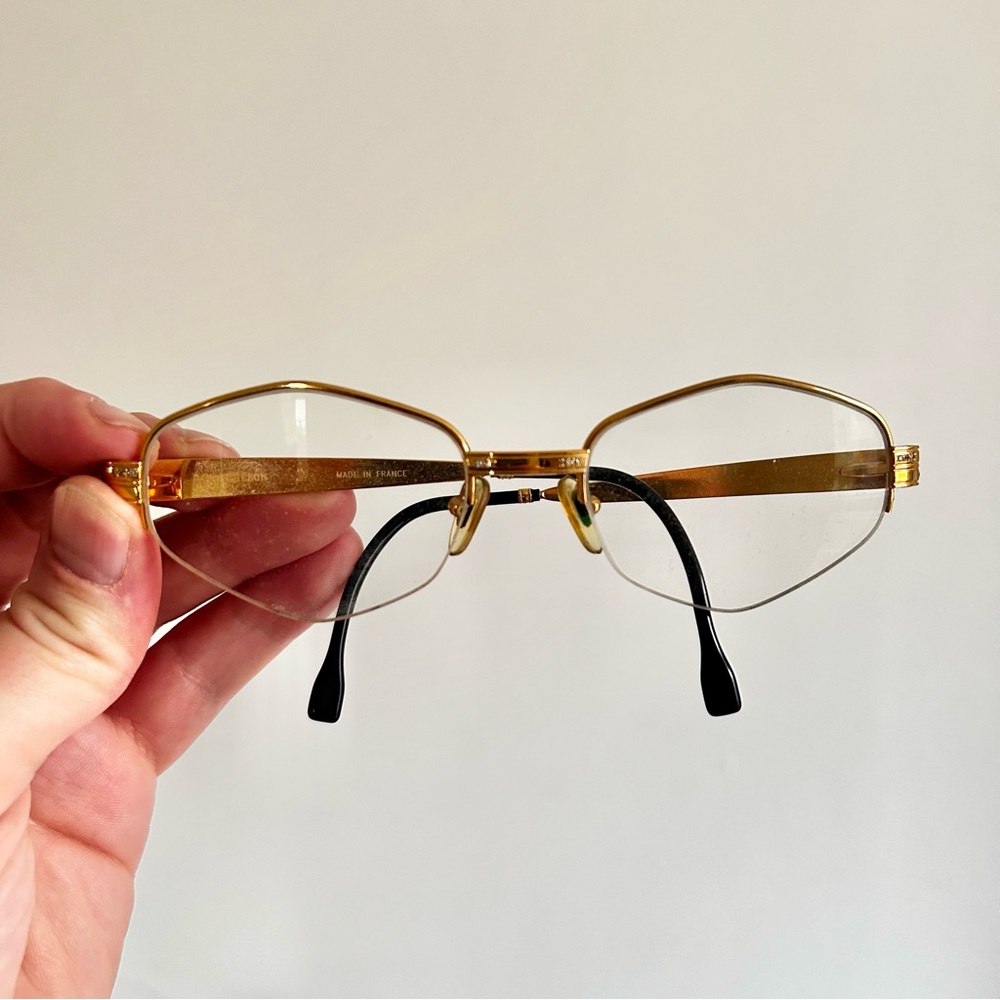 Vintage Boucheron glasses for women gold frame